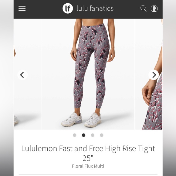 Lululemon Floral Flux Multi 25” Fast and Frees - Picture 1 of 3